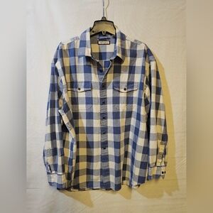 G.H.Bass Blue and White Plaid Men's Shirt